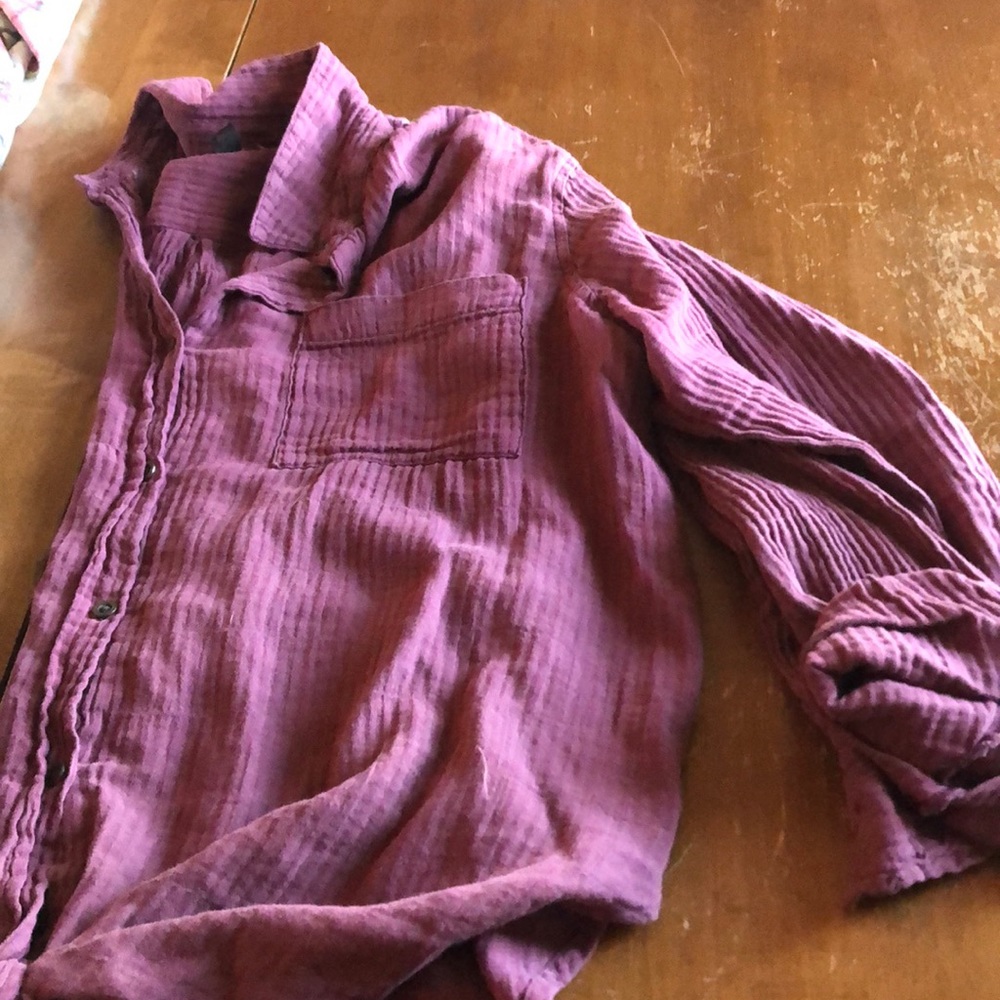 Universal Thread Maroon Long Sleeve Button up